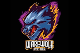 make creative werewolf logo for your business