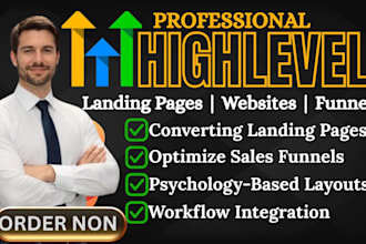 design gohighlevel landing pages ghl website and highlevel funnel design