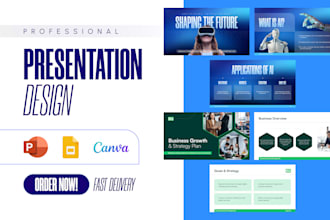 design creative powerpoint presentation and pitch deck