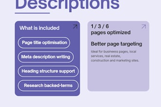 write SEO titles and meta descriptions for your website