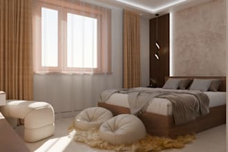 create realistic interior design and 3d rendering