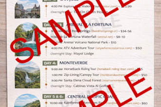 coordinate travel and create detailed itineraries