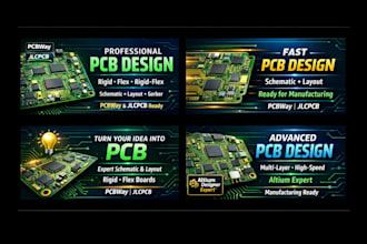 design rigid, flexible pcb schematic and layout for pcbway, jlcpcb manufacturing