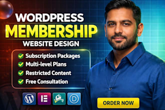 build wordpress membership website, subscription website, recurring payments