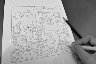 create amazing children or adult coloring book pages for kdp