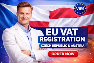 register eu vat numbers in czech republic and austria with vies verification