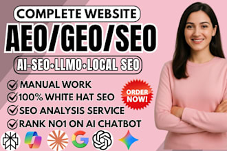 monthly website GEO SEO aeo local off page backlinks building for shopify store