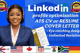 write federal, logistics, real estate resume, CV cover letter, linkedin profile