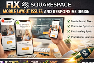 fix squarespace mobile layout issues and responsive design