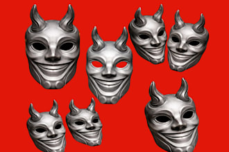 sculpt 3d cosplay mask helmet or armor for 3d printing stl