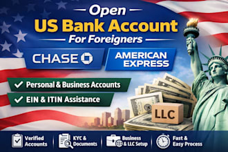 open US bank for foreigner at chase bank and america express