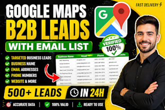 generate verified google maps b2b leads and email list