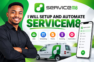 setup and automate servicem8 for forms invoice and workflow