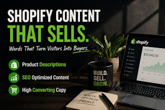 high converting shopify store content that boosts sales