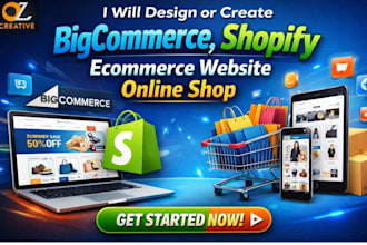 design or create bigcommerce online store shopify ecommerce website online shop