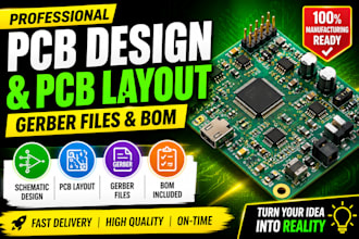 create pcb design pcb layout gerber files and bom