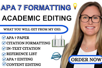 edit, proofread, and format your document in apa 7 style