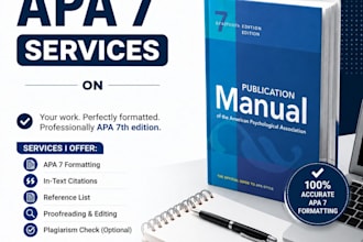 edit, proofread, and format your academic document in apa 7 style