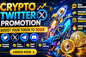 do crypto promotion,crypto x organic growth, superfast crypto twitter promotion