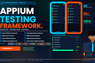 develop appium mobile automation testing framework for android and ios apps