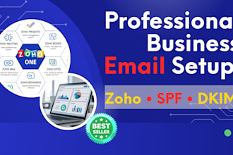 set up zoho mail business email with custom domain spf dkim and mx records