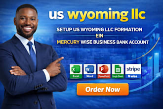setup us wyoming llc formation ein mercury wise business bank account