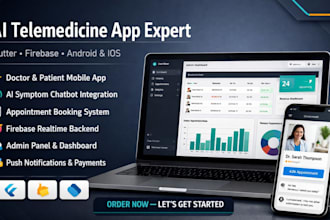 build an ai telemedicine flutter app for doctors and patients with firebase
