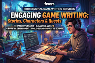 write video game lore, character backstories, SEO gaming blogs and apk articles