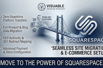 provide squarespace ecommerce setup and migrate your site to squarespace