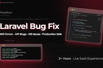 fix laravel bugs, PHP errors and API issues in your backend