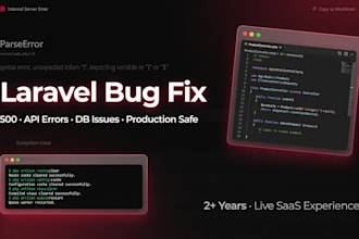 fix laravel bugs php errors and backend issues fast