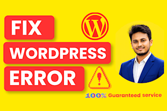 fix wordpress error and do professional wordpress bug fix