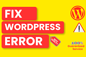 fix wordpress error and do professional wordpress bug fix