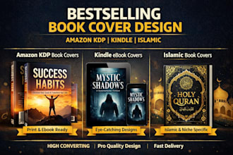 create a bestselling amazon KDP book cover, kindle ebook islamic cover