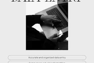 do accurate and fast data entry and copy typing