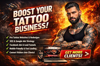 do tattoo artist website design SEO redesign facebook google ads lead generation