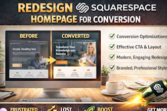 redesign squarespace homepage for conversion