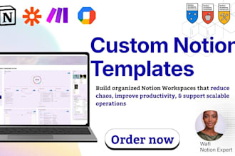 build a custom notion dashboard, notion template and notion consultation