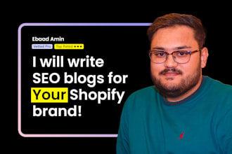 seo blog writing and article writing for your shopify brand