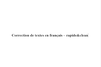 une correction et amelioration de vos textes en francais