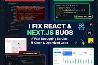 fix react next js javascript or typescript bugs quickly