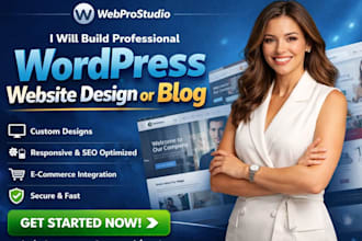 build a professtional wordpess website design or blog