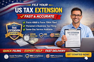 file your US tax extension irs form 4868 fast and accurate