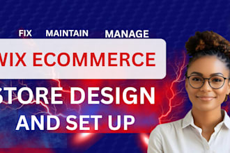 design redesign a wix ecommerce website payment integration and product listing