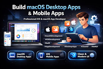 build macos desktop application, mobile app developer, ios desktop with clean ui