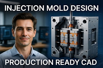 design injection mold and plastic product for manufacturing with 3d cad design