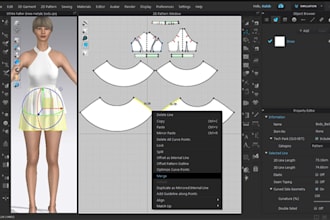 convert your fashion sketch into a professional sewing pattern and PDF file
