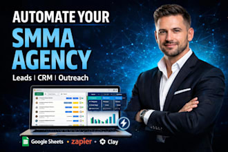 automate smma lead generation CRM outreach system with zapier clay google sheets