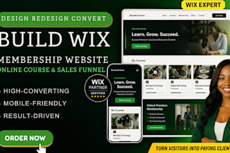 build wix membership website wix online course sales funnel wix website redesign