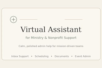 be your virtual assistant for ministry and nonprofit support